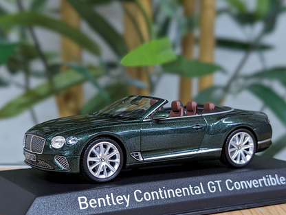 NOREV Bentley Continental GT Convertible - Verdant Green - 1/43 Diecast Car Scale Model - Free UK Delivery