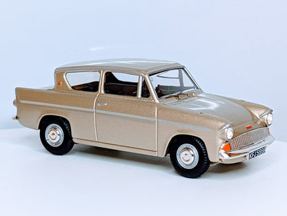 Vanguards 1/43 Diecast Car Scale Model - VA00119 - Ford Anglia Super - Venetian Gold