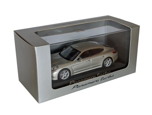 Minichamps Dealer Porsche Panamera - Metallic Silver - 1/43 Diecast Car Scale Model