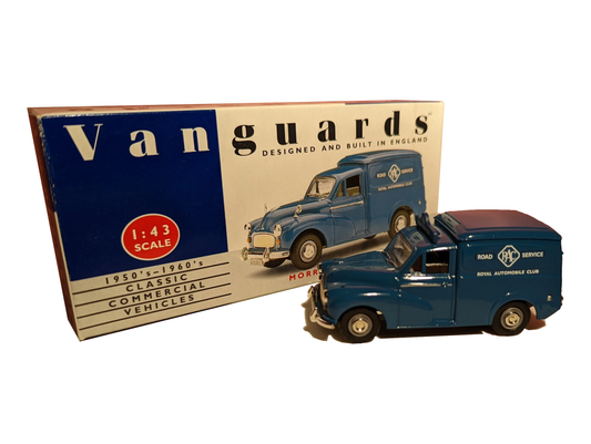 Corgi Vanguards 1/43 Scale Diecast Model - VA11005 - Morris Minor Van - Blue RAC Livery