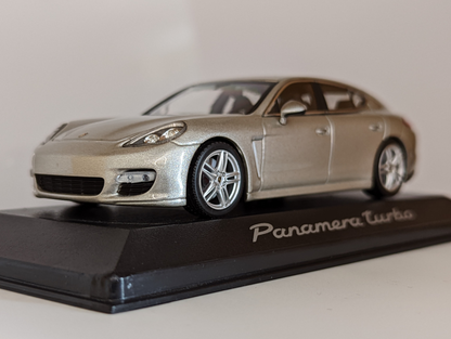 Minichamps Dealer Porsche Panamera - Metallic Silver - 1/43 Diecast Car Scale Model