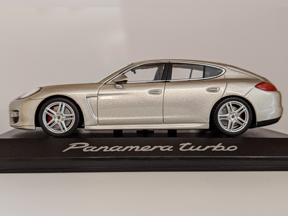 Minichamps Dealer Porsche Panamera - Metallic Silver - 1/43 Diecast Car Scale Model